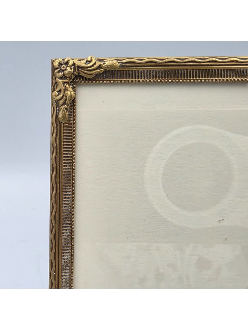 Antique Brass Ornate Gold-Tone Floral Picture Frame 5x7 Daisy Corners